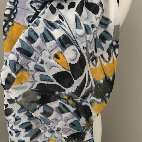 Butterfly Print Colourful Scarf - Picture 2 of 4